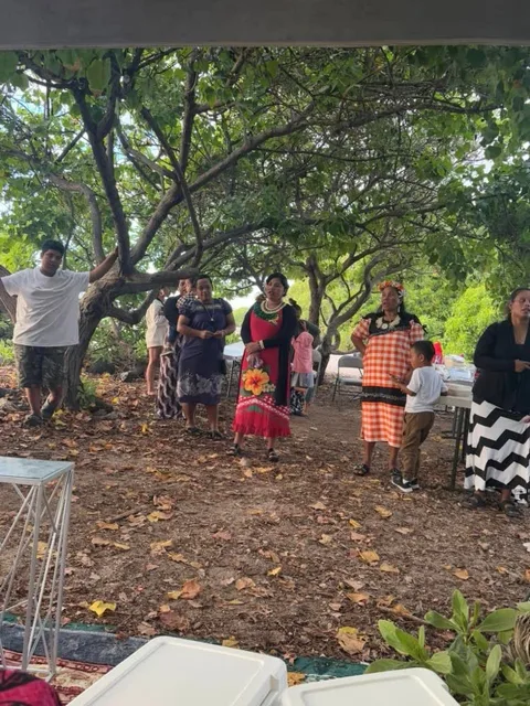 A group of people outdoors.